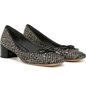 Franco Sarto L-Natalia 2 tweed fabric low heeled pumps. NIB. Size 6.5W